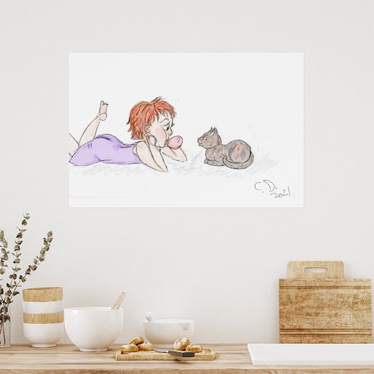 Bubblegum-Tails & Tots Poster (Keuken)