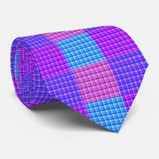 Bubblegum Tartan Print, Stropdas (Opgerold)