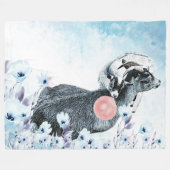 Bubblegum Waterverf Pygmy mama - Baby GetYerGoat™ Fleece Deken (Voorkant (Horizontaal))
