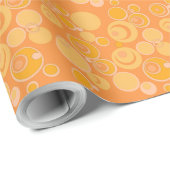 Bubblegumbelletjes overal Oranje Cadeaupapier (Rol Hoek)