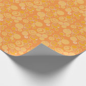 Bubblegumbelletjes overal Oranje Cadeaupapier (Hoek)