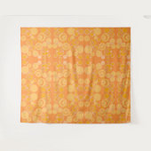 Bubblegumbelletjes overal Oranje Wandkleed (Voorkant (horizontaal))