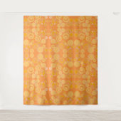 Bubblegumbelletjes overal Oranje Wandkleed (Voorkant)