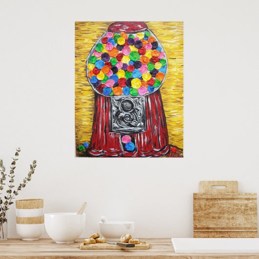 Bubblegummachine Poster (Keuken)