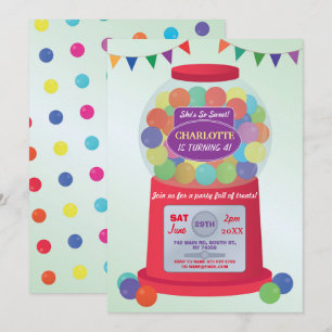 Bubblegummachine zweet op zaterdag kaart