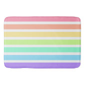 Bubblegumregenboog en witte strepen badmat (Voorkant)