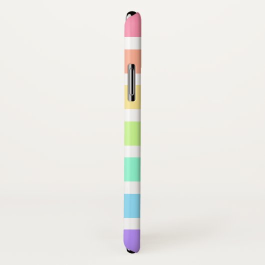 Bubblegumregenboog en witte strepen Case-Mate iPhone case (Achterkant / rechts)