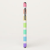 Bubblegumregenboog en witte strepen Case-Mate iPhone case (Achterkant/links)