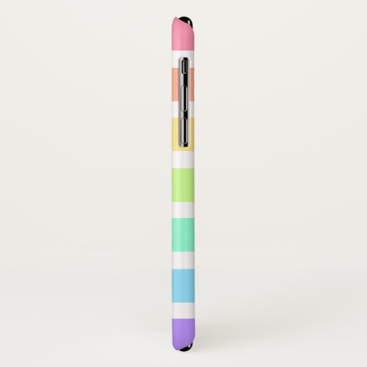Bubblegumregenboog en witte strepen Case-Mate iPhone case (Achterkant/links)