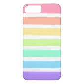 Bubblegumregenboog en witte strepen Case-Mate iPhone case (Achterkant)
