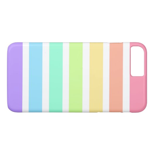 Bubblegumregenboog en witte strepen Case-Mate iPhone case (Achterkant (Horizontaal))