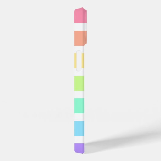 Bubblegumregenboog en witte strepen Case-Mate iPhone case (Achterkant / Rechts)