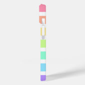 Bubblegumregenboog en witte strepen Case-Mate iPhone case (Achterkant / Links)