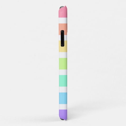 Bubblegumregenboog en witte strepen Case-Mate iPhone case (Achterkant/rechts)