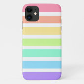 Bubblegumregenboog en witte strepen Case-Mate iPhone case (Achterkant)
