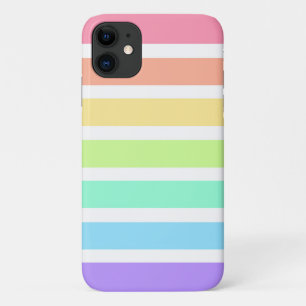 Bubblegumregenboog en witte strepen Case-Mate iPhone case