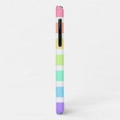 Bubblegumregenboog en witte strepen Case-Mate iPhone case (Achterkant/links)