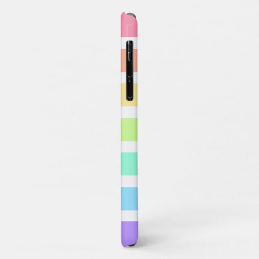 Bubblegumregenboog en witte strepen Case-Mate iPhone case (Achterkant/links)