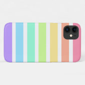 Bubblegumregenboog en witte strepen Case-Mate iPhone case (Achterkant (horizontaal))