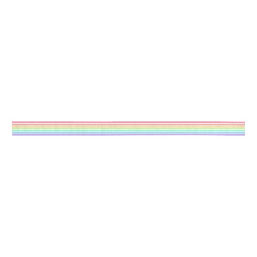 Bubblegumregenboog en witte strepen grosgrain lint (Voorkant)