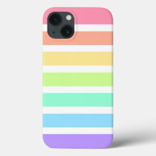 Bubblegumregenboog en witte strepen Hoesje-Mate iP Case-Mate iPhone Case