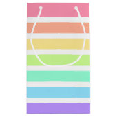 Bubblegumregenboog en witte strepen klein cadeauzakje (Achterkant)