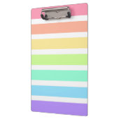 Bubblegumregenboog en witte strepen klembord (Links)