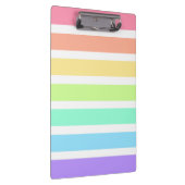Bubblegumregenboog en witte strepen klembord (Rechts)