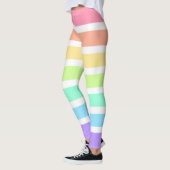 Bubblegumregenboog en witte strepen leggings (Links)