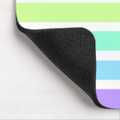 Bubblegumregenboog en witte strepen muismat (Hoek)