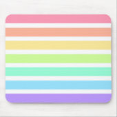Bubblegumregenboog en witte strepen muismat (Voorkant)