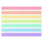 Bubblegumregenboog en witte strepen tafelkleed (Voorkant (Horizontaal))