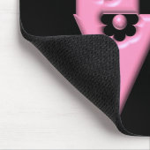 Bubblegumroze 3D LOVE Square Muismat (Hoek)