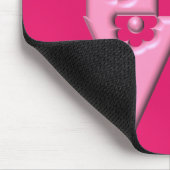 Bubblegumroze 3D LOVE Square Muismat (Hoek)