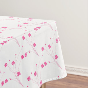 Bubblegumroze bloemen, kleine Florentijns afdrukke Tafelkleed