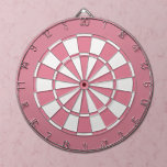 Bubblegumroze en wit dartbord<br><div class="desc">Bubblegumroze en witte dartboard.</div>