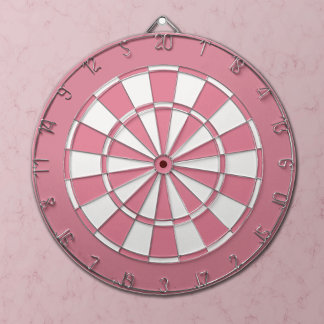 Bubblegumroze en wit dartbord