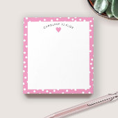 Bubblegumroze hart en Stippen scheermeisje Notitieblok