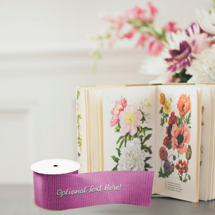 Bubblegumroze met witte tekst - Fun Knet Kijk Satijnen Lint