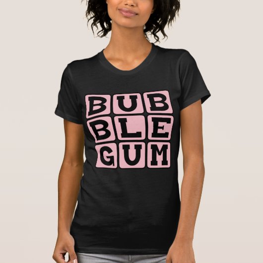 Bubblekauwgom, Kleur en Snoep T-shirt (Voorkant)