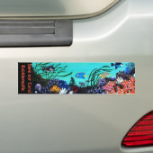 Bubblepacific bumper stickers, bespaar ons koraal bumpersticker (Op auto)