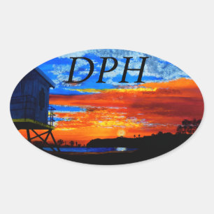 Bubblepacific bumper stickers, Dana point harbour  Ovale Sticker