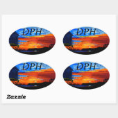 Bubblepacific bumper stickers, Dana point harbour  Ovale Sticker (Vel)
