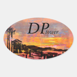 Bubblepacific bumper stickers, Dana Point Tower Ovale Sticker