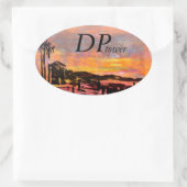 Bubblepacific bumper stickers, Dana Point Tower Ovale Sticker (Tas)