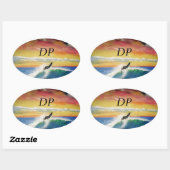 Bubblepacific bumper stickers, DP dakdekker surfer Ovale Sticker (Vel)