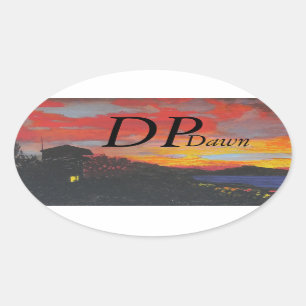 Bubblepacific bumper stickers, DP dawn Ovale Sticker