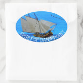 Bubblepacific bumper stickers, gedistilleerde dran ovale sticker (Tas)