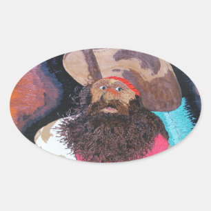 Bubblepacific bumper stickers, pirate ovale sticker
