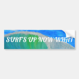 Bubblepacific bumper stickers, surf nu wat bumpersticker